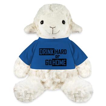 drink hard or go home - MiniFeet® Schaf Annika - Königsblau - Vorne