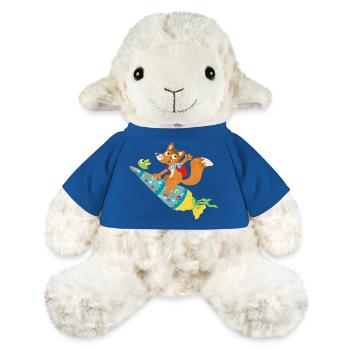 Einschulung Fuchs, Hurra ich bin ein Schulkind! - MiniFeet® Schaf Annika - Königsblau - Vorne