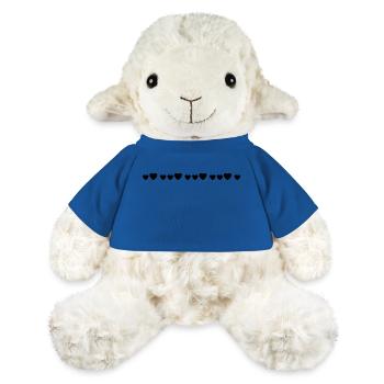 Cœur cœur cœur - Mouton en peluche Annika MiniFeet® - bleu roi - Devant