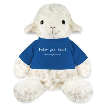 Suivez votre cœur | Blanc - Mouton en peluche Annika MiniFeet® - bleu roi - Devant