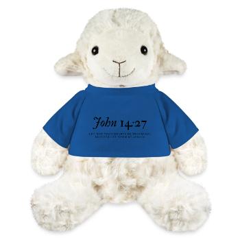 quote from John 14: Christian bible - MiniFeet® Sheep Annika - royal blue - Front