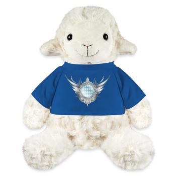 Écusson d’aile en argent avec motif en losange - Mouton en peluche Annika MiniFeet® - bleu roi - Devant