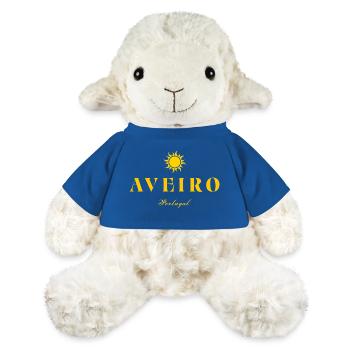 Logo du Soleil du Portugal d’Aveiro - Mouton en peluche Annika MiniFeet® - bleu roi - Devant