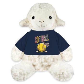 Leopard Print Softball Design - MiniFeet® Schaf Annika - French Navy - Vorne