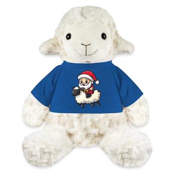 Mouton Père Noël Dessin animé - Mouton en peluche Annika MiniFeet® - bleu roi - Devant