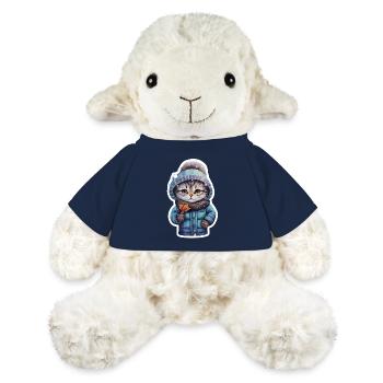 Katze mit Jacke und Mütze im Schnee - MiniFeet® Schaf Annika - French Navy - Vorne