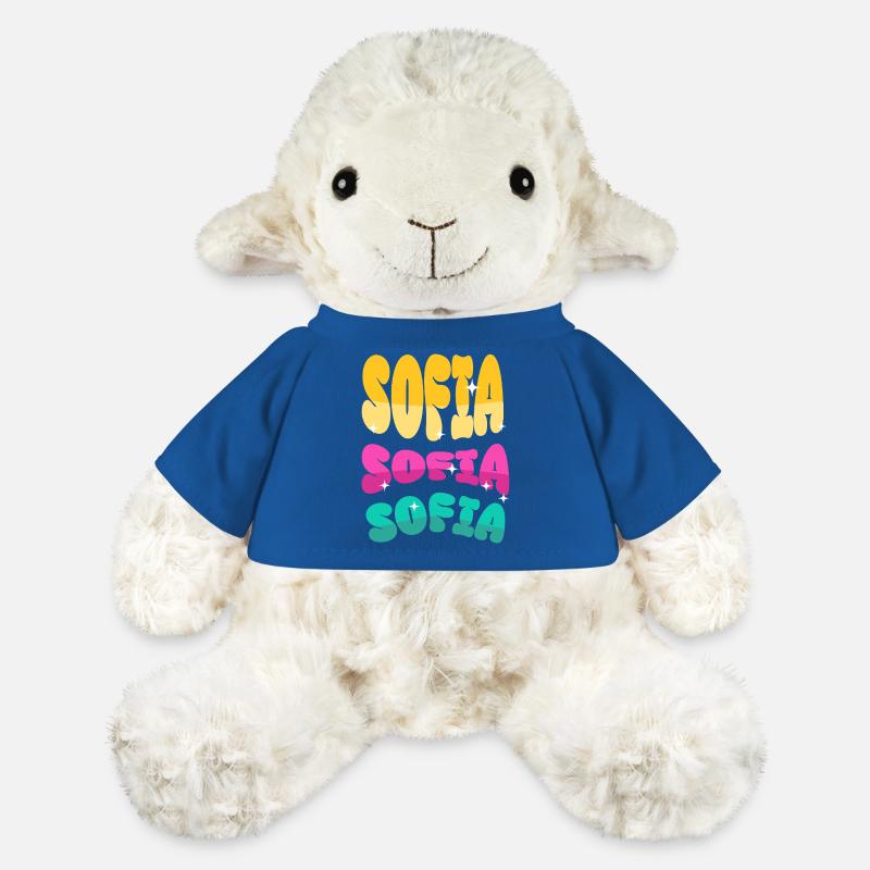 Sofia - Mouton en peluche Annika MiniFeet® - bleu roi