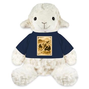 Champs, riz et agriculteurs, culture du riz à l’aube - Mouton en peluche Annika MiniFeet® - bleu marine - Devant