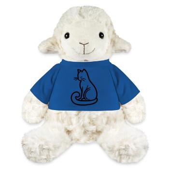 Chat - Mouton en peluche Annika MiniFeet® - bleu roi - Devant