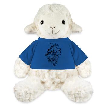 Coeur de pierre - Mouton en peluche Annika MiniFeet® - bleu roi - Devant