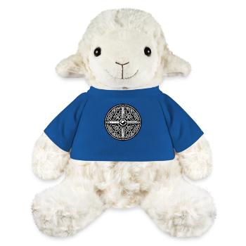 Alte Wikingersymbole Keltisch-Gälisch - Version 2 - MiniFeet® Schaf Annika - Königsblau - Vorne