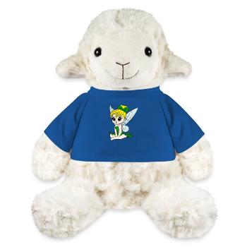 Petite Fée Assise - Mouton en peluche Annika MiniFeet® - bleu roi - Devant