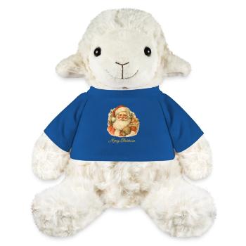 Weihnachtsmann mit Teddybär - MiniFeet® Schaf Annika - Königsblau - Vorne