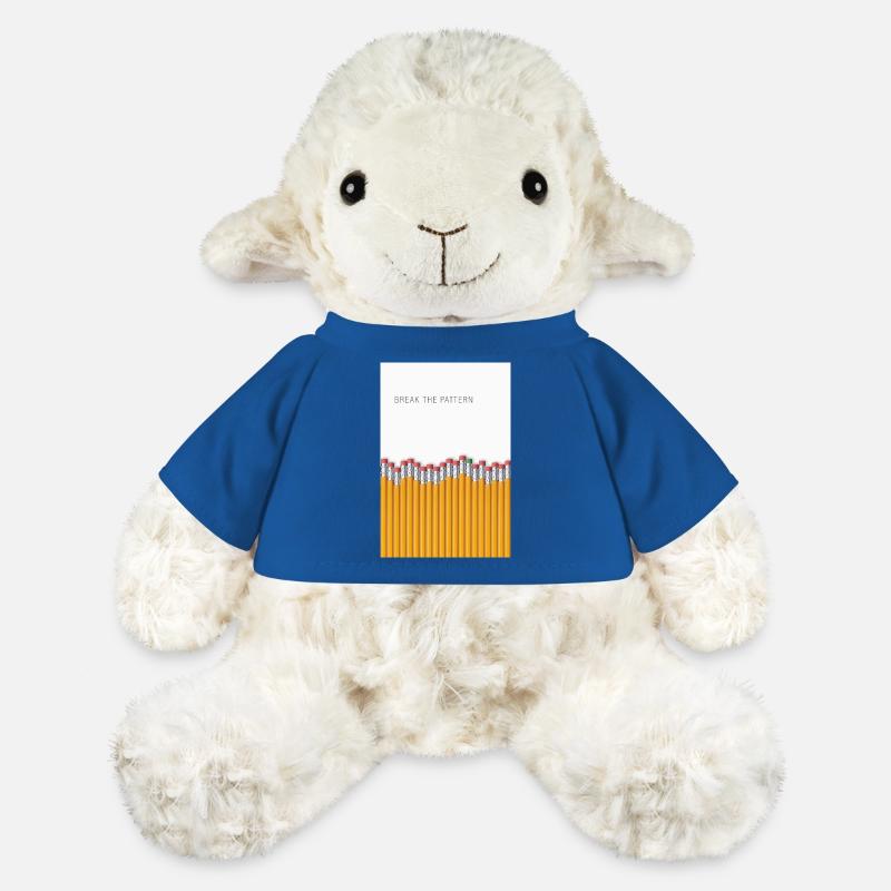 Break the Pattern Minimalist Statement Design - Mouton en peluche Annika MiniFeet® - bleu roi