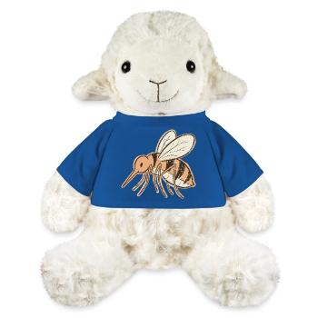 Vintage-Tiger mit Mückenbienen-Cremestreifen - MiniFeet® Schaf Annika - Königsblau - Vorne