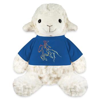 Reiter Mädchen Skizze - MiniFeet® Schaf Annika - Königsblau - Vorne