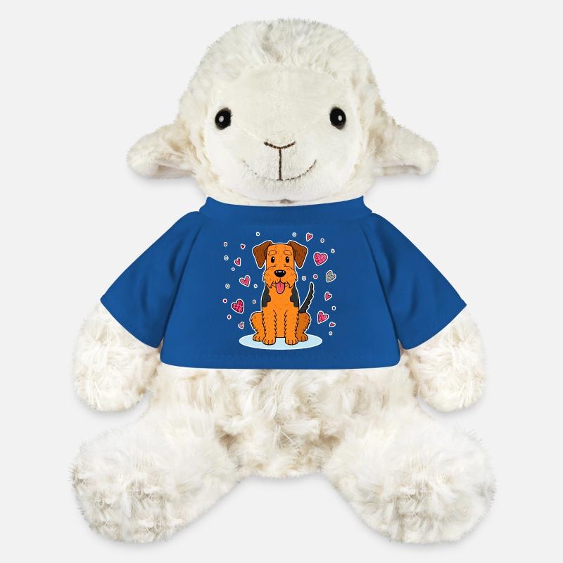 Airedale Terrier (comic) - MiniFeet® Sheep Annika - royal blue