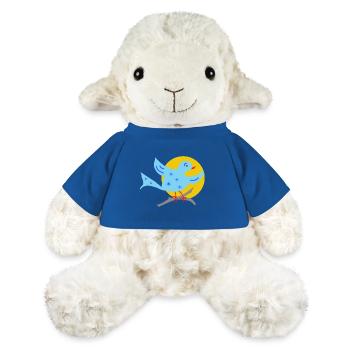 Oiseau étoile Abstraction Peinture - Mouton en peluche Annika MiniFeet® - bleu roi - Devant
