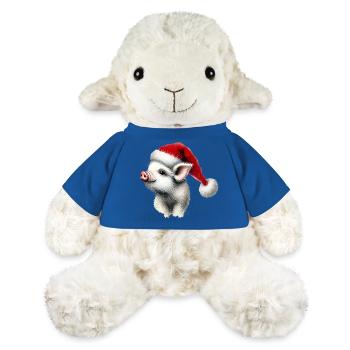 Christmas piglet with Santa hat - MiniFeet® Sheep Annika - royal blue - Front