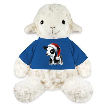Christmas calf with Santa hat - MiniFeet® Sheep Annika - royal blue - Front