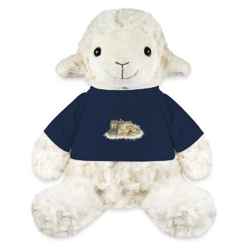 Fort en pierre dans le brouillard - Mouton en peluche Annika MiniFeet® - bleu marine - Devant