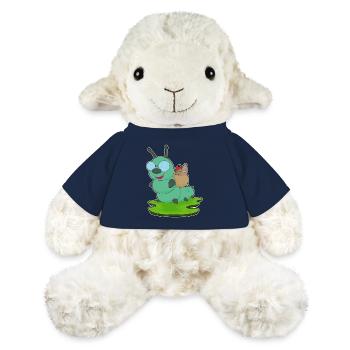 Nourriture pour chenilles - Mouton en peluche Annika MiniFeet® - bleu marine - Devant
