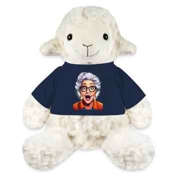 Grand-mère étonnée - Mouton en peluche Annika MiniFeet® - bleu marine - Devant