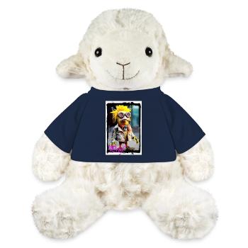 Poupée oiseau inhabituelle de style punk - Mouton en peluche Annika MiniFeet® - bleu marine - Devant