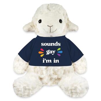Mois de la fierté LGBT - Ça a l’air gay. Je suis partant - Mouton en peluche Annika MiniFeet® - bleu marine - Devant