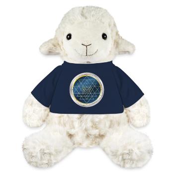 Sri Yantra, Géométrie Sacrée - Mouton en peluche Annika MiniFeet® - bleu marine - Devant