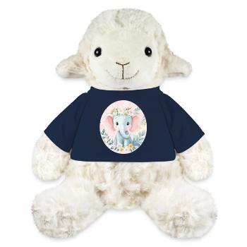 Sanftes Elefantenbaby mit Blumenkranz - MiniFeet® Schaf Annika - French Navy - Vorne