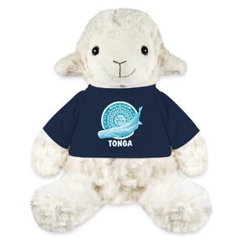 Sperm whales and tiki mask - MiniFeet® Sheep Annika - french navy - Front