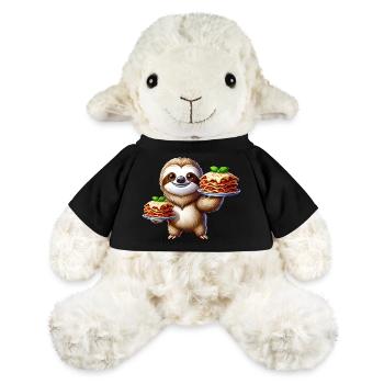 Cute Sloth Cartoon Lasagna Italian Food - MiniFeet® Sheep Annika - sun yellow - Front