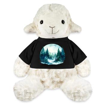 Fichtenschatten – Winterwald-Aquarell - MiniFeet® Schaf Annika - Sonnengelb - Vorne