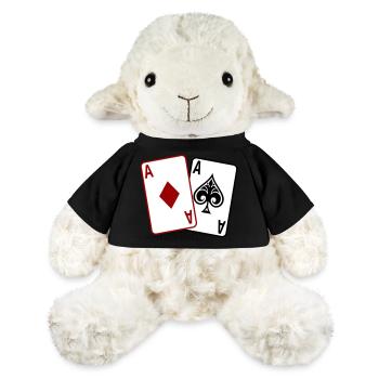 Cartes de poker – Texas Hold’em Casino Design - Mouton en peluche Annika MiniFeet® - jaune soleil - Devant