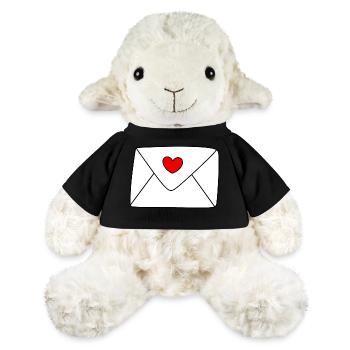 Herz Brief Liebesbrief Geschenk Valentinstag Paare - MiniFeet® Schaf Annika - Sonnengelb - Vorne