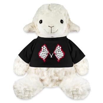 Limousin croisé avec du texte - Mouton en peluche Annika MiniFeet® - jaune soleil - Devant