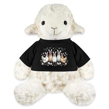Bande de lapins de Pâques avec des œufs - Mouton en peluche Annika MiniFeet® - jaune soleil - Devant