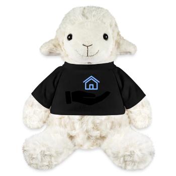 Hand hält Haus Immobilie - MiniFeet® Schaf Annika - Sonnengelb - Vorne