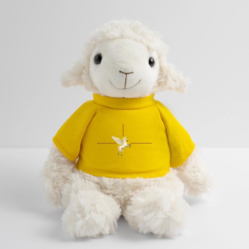 Licorne ailée devant des lignes rouges Mouton en peluche Annika MiniFeet®