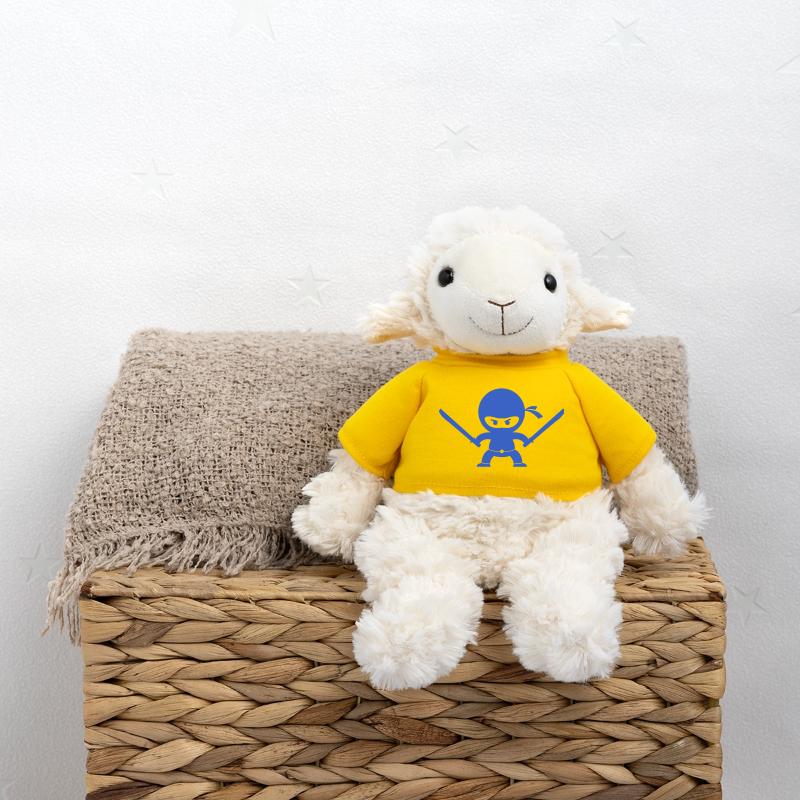 Ninja bleu avec deux épées Mouton en peluche Annika MiniFeet®