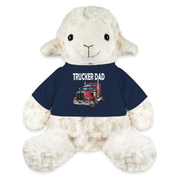 Motif camion Papa Camionneur - Mouton en peluche Annika MiniFeet® - bleu marine - Devant
