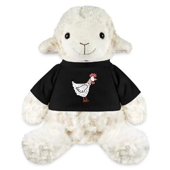 Dessin animé poule - Mouton en peluche Annika MiniFeet® - jaune soleil - Devant