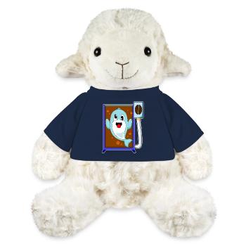 Café en grains de café Delfin - Mouton en peluche Annika MiniFeet® - bleu marine - Devant
