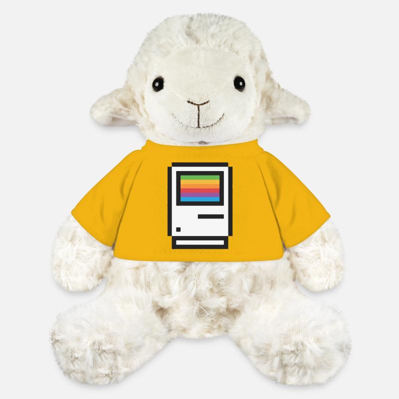 Retro Rainbow Gradient T-Shirt Design - MiniFeet® Sheep Annika - sun yellow