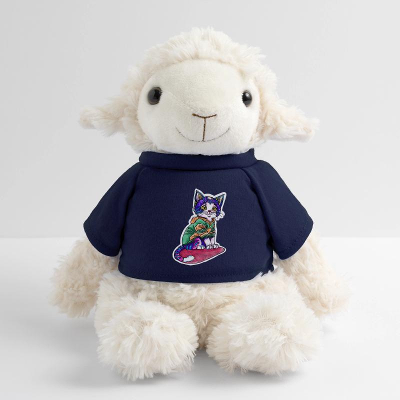 Chat en pull vert Mouton en peluche Annika MiniFeet®