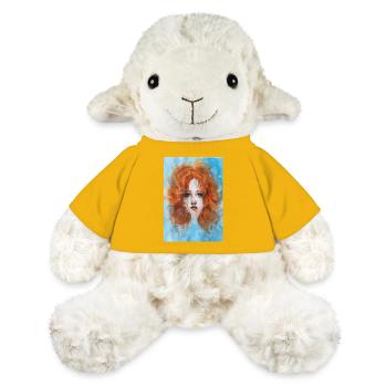 Femme Rousse Portrait Sirène Avec Bulles - Mouton en peluche Annika MiniFeet® - jaune soleil - Devant