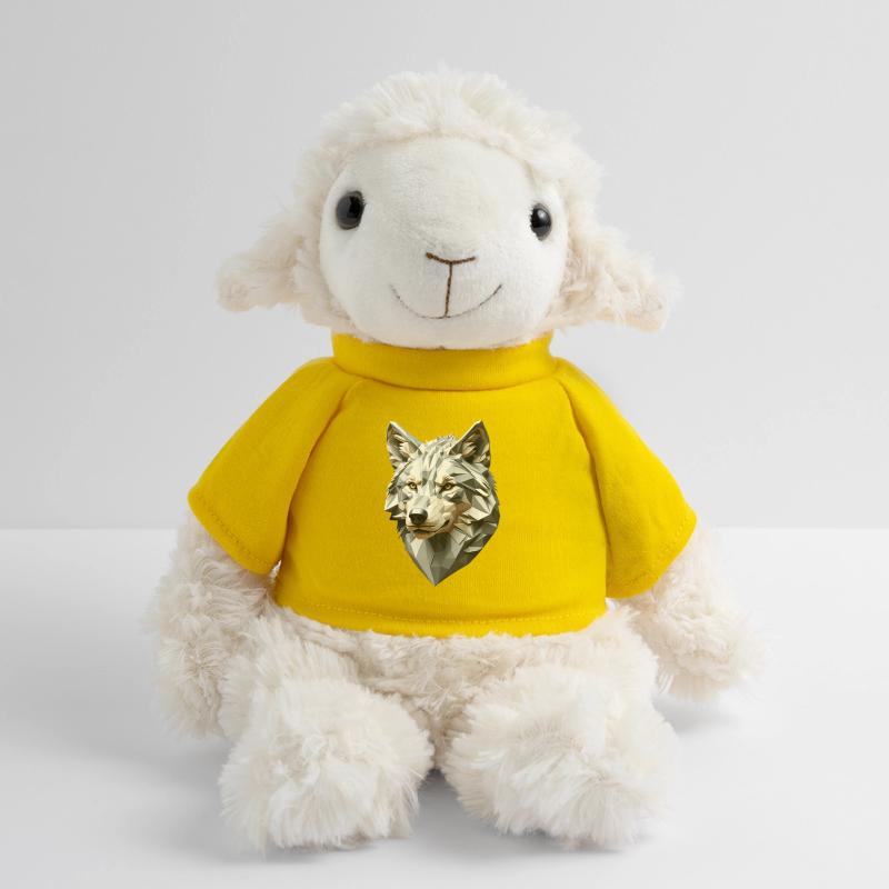 Wolf Head LowPoly Geometric Mouton en peluche Annika MiniFeet®