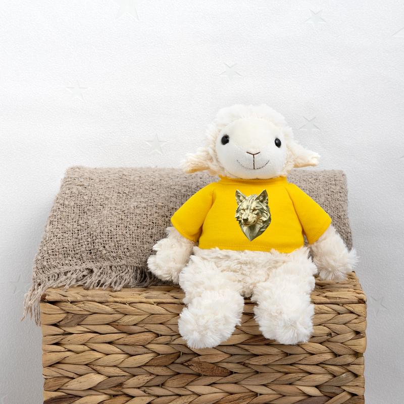 Wolf Head LowPoly Geometric Mouton en peluche Annika MiniFeet®