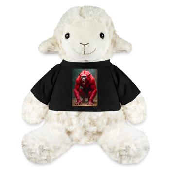 Abi, mysterious god of judgment, standing in a gra - MiniFeet® Sheep Annika - sun yellow - Front